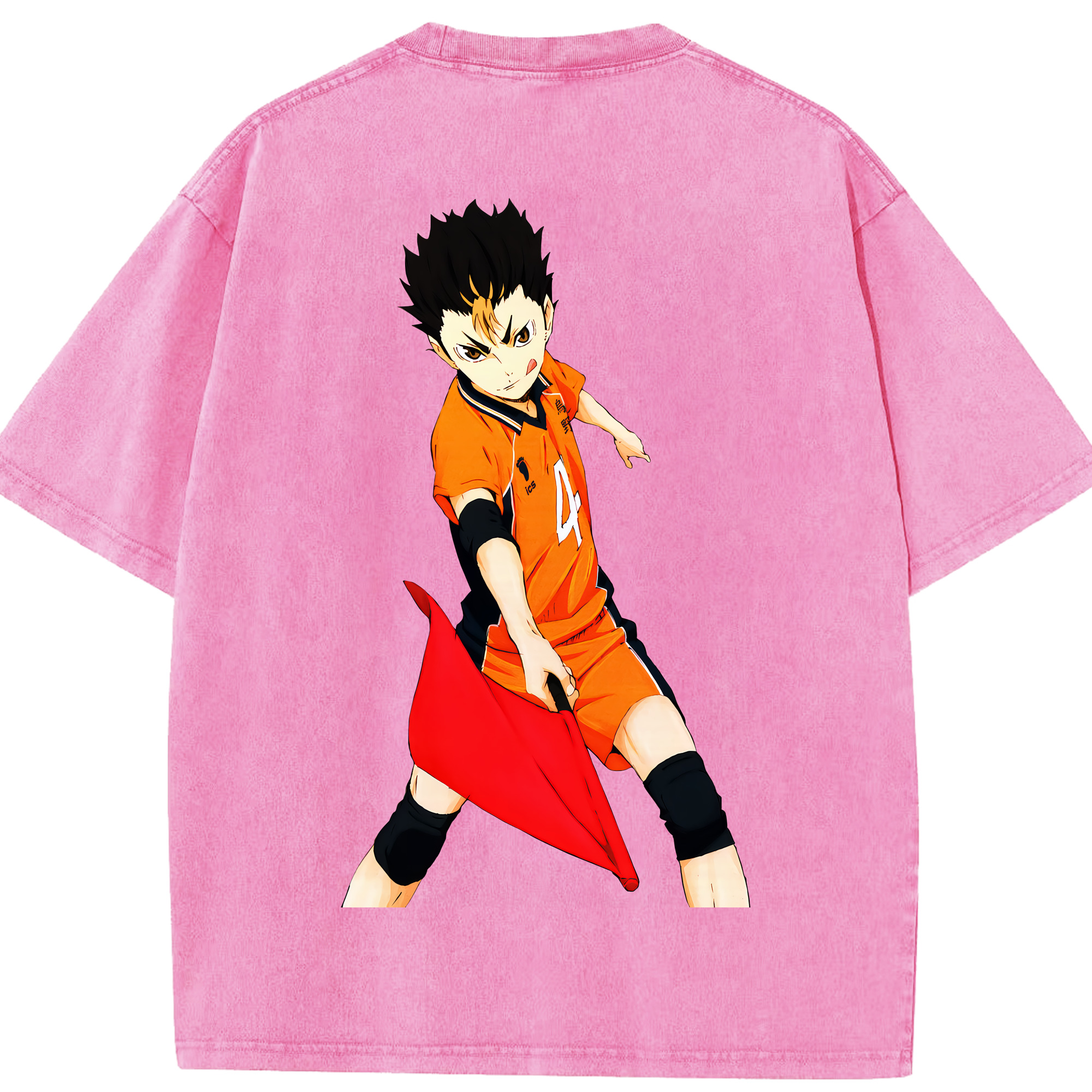 （画像用） ハイキュー!! Haikyu!! 綿100% ヴィンテージ風 半袖Tシャツ（背面プリント）